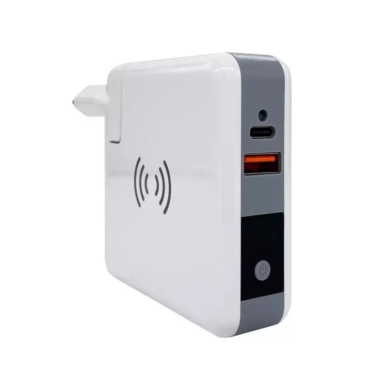 Evelatus Adaptador de viaje con cargador inalámbrico EWC06 Blanco