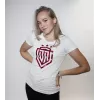 Dinamo Camiseta de mujer L DINAMO con estampado metálico rojo Blanco