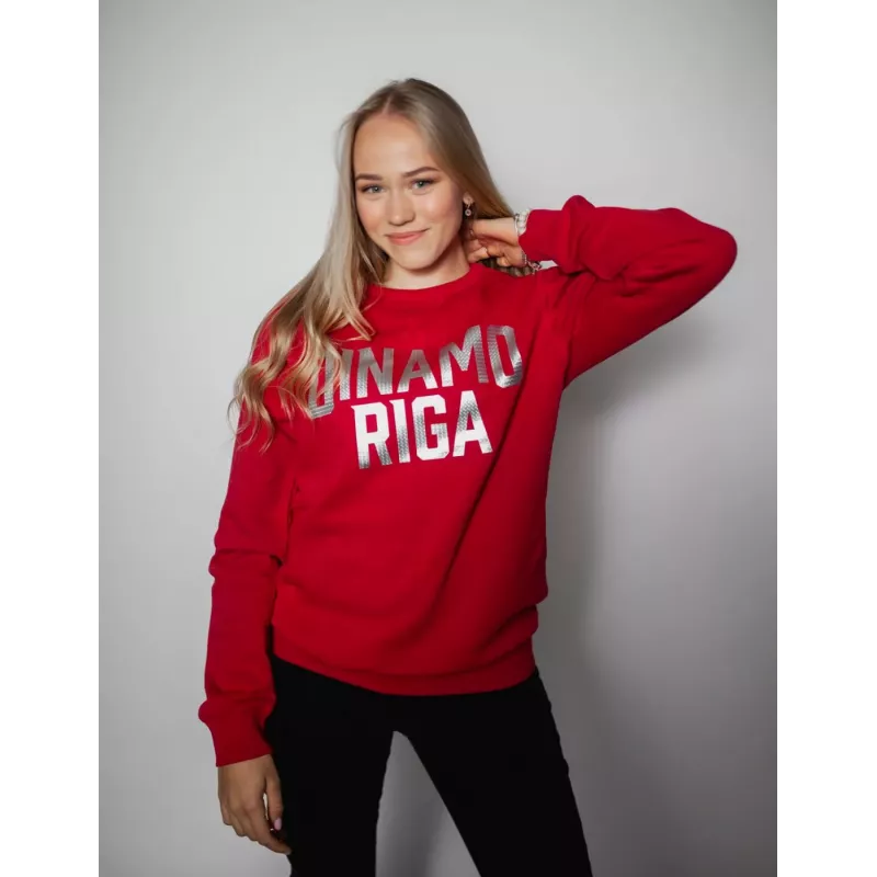 Dinamo Camiseta de mujer L DINAMO con estampado metálico rojo Blanco