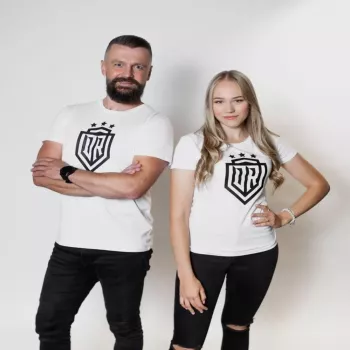Dinamo Camiseta de hombre «DINAMO» con estampado negro XXL Blanco