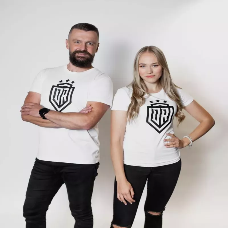 Dinamo Camiseta de hombre «DINAMO» con estampado negro XXL Blanco