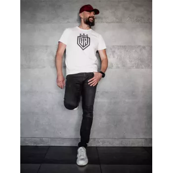 Dinamo Camiseta de hombre «DINAMO» con estampado negro XXL Blanco