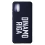 Evelatus Funda de silicona Soft Touch con logo DR N2 para Samsung Galaxy A41 Blanco Negro
