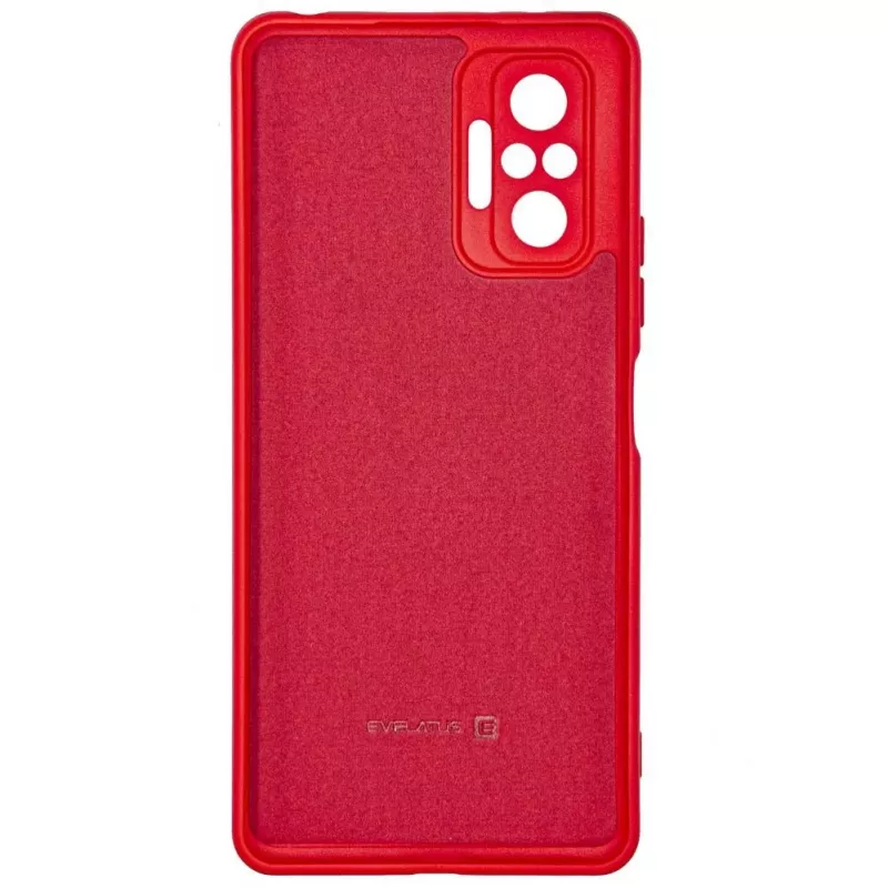 Evelatus Funda de silicona Nano Soft Touch TPU para Xiaomi Redmi Note 10 Pro roja