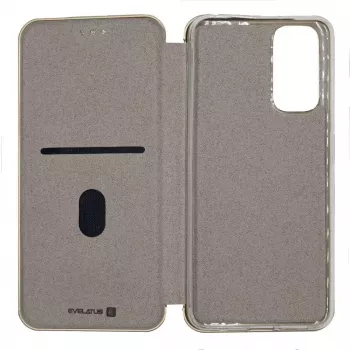Evelatus Funda tipo libro para Samsung Galaxy A02s Gold