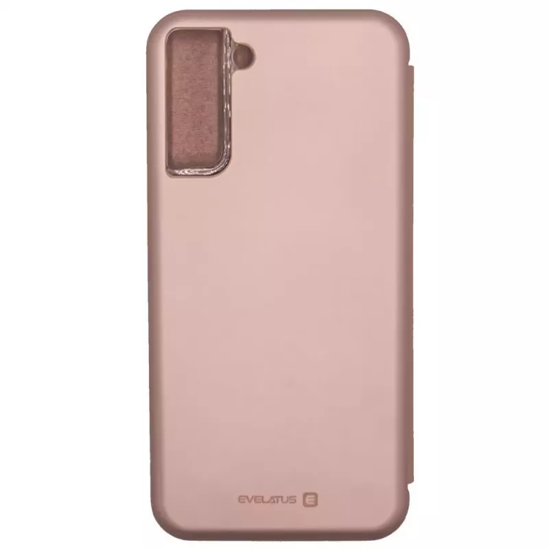 Evelatus Funda tipo libro para Samsung Galaxy S21 Plus Rose Gold
