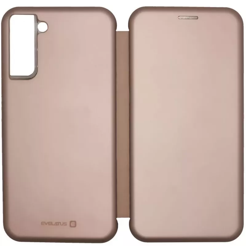 Evelatus Funda tipo libro para Samsung Galaxy S21 Plus Rose Gold