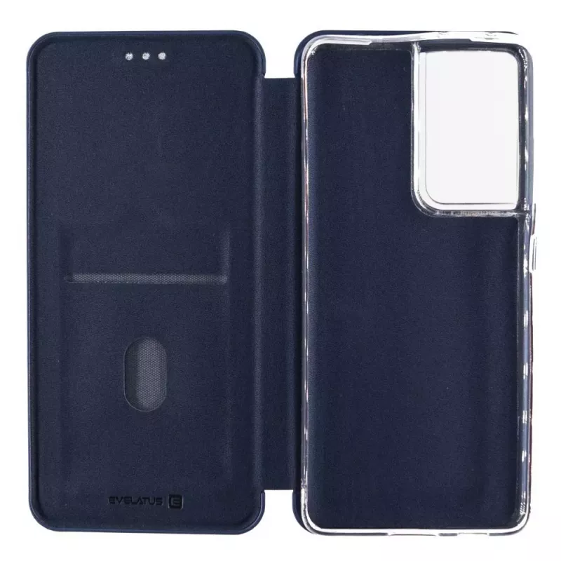 Evelatus Funda tipo libro para Samsung Galaxy S21 Ultra azul
