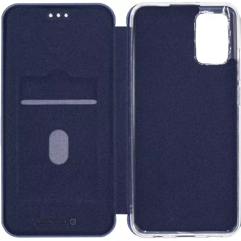 Evelatus Funda tipo libro para Xiaomi Redmi 9T, Redmi Note 9 4G, Poco M3 - Azul medianoche