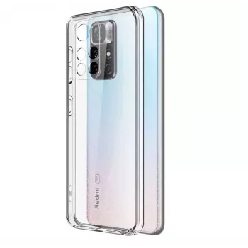 Evelatus Xiaomi Redmi 10 Funda de silicona TPU militar a prueba de golpes transparente