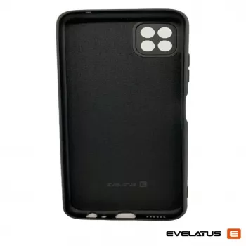 Evelatus Samsung Galaxy A22 5G Funda de silicona Premium Soft Touch negra
