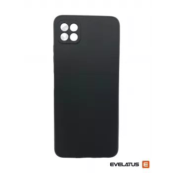 Evelatus Samsung Galaxy A22 5G Funda de silicona Premium Soft Touch negra