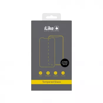 iLike Protector de pantalla para Xiaomi Redmi Note 9 Pro/9S, 0,33 mm Flat Clear cristal templado