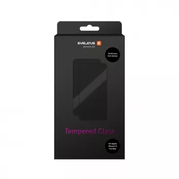 Evelatus Apple iPhone 12 Pro Max cristal templado 3D Full Cover con pegamento japonés antirrotura y antiestático