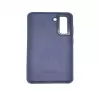 Evelatus Samsung Galaxy S21 FE Funda de silicona Premium Soft Touch Azul marino