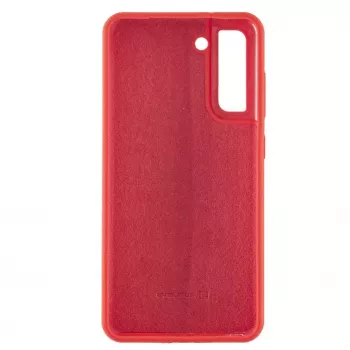 Evelatus Samsung Galaxy S21 FE Funda de silicona Premium Soft Touch Rojo chino