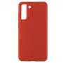 Evelatus Samsung Galaxy S21 FE Funda de silicona Premium Soft Touch Rojo chino
