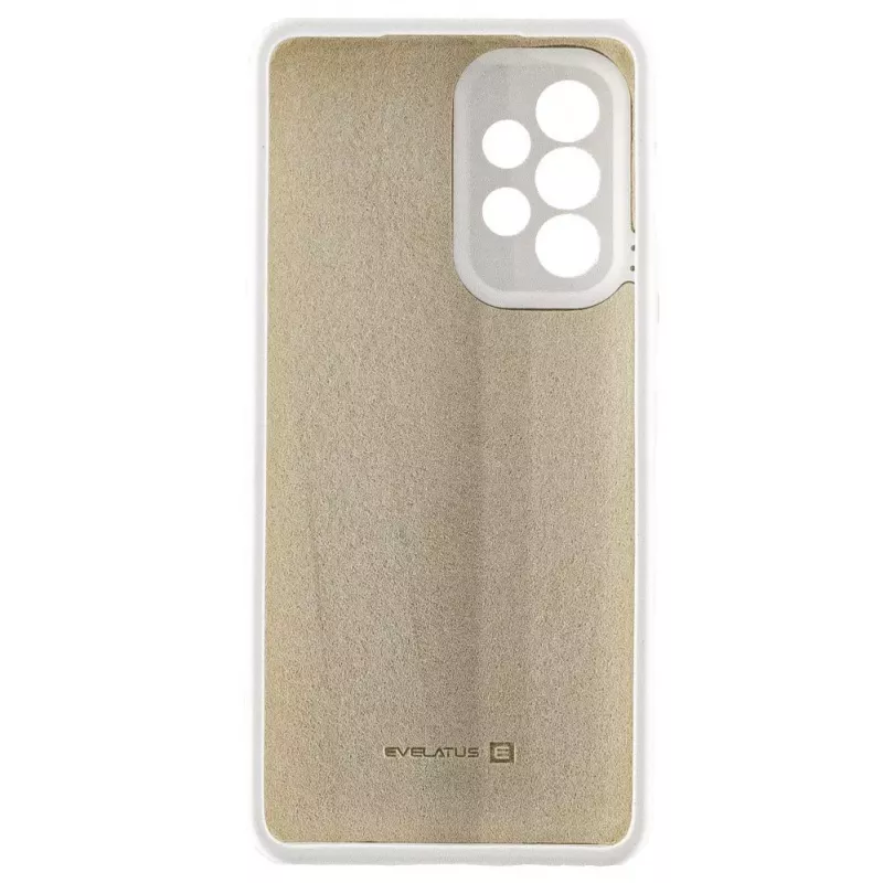 Evelatus Samsung Galaxy A73 5G Funda de silicona Premium Soft Touch Blanco
