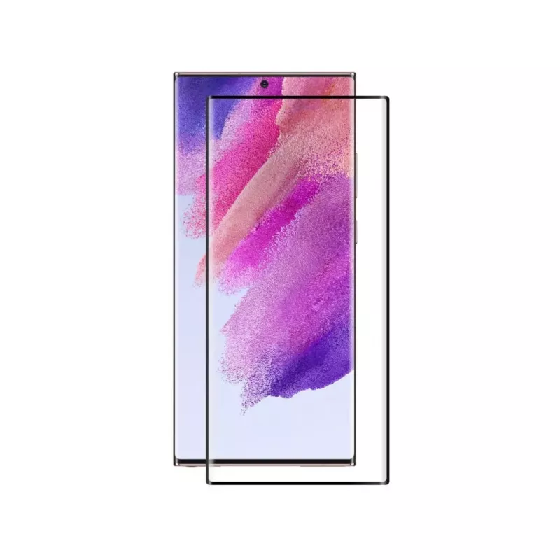 Evelatus Samsung Galaxy S22 Ultra 2.5D Full Cover Japan Glue Glass Protector de pantalla antiestático