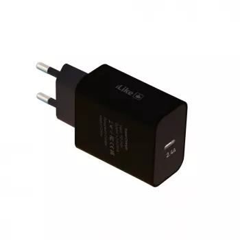 iLike Cargador de viaje Type-C ITC02 2.4A negro