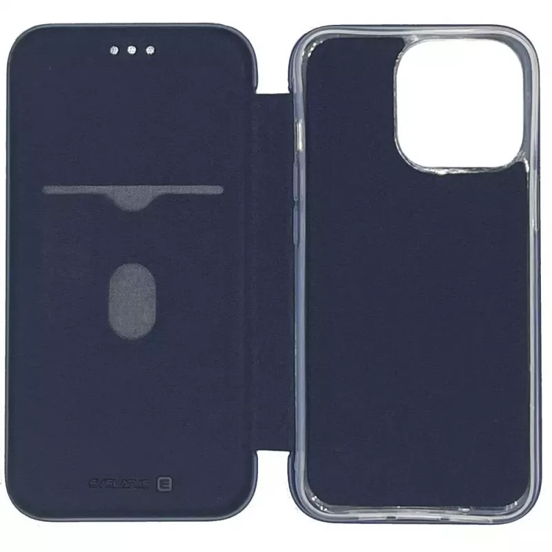 Evelatus Funda tipo libro para Apple iPhone 13 Pro azul oscuro