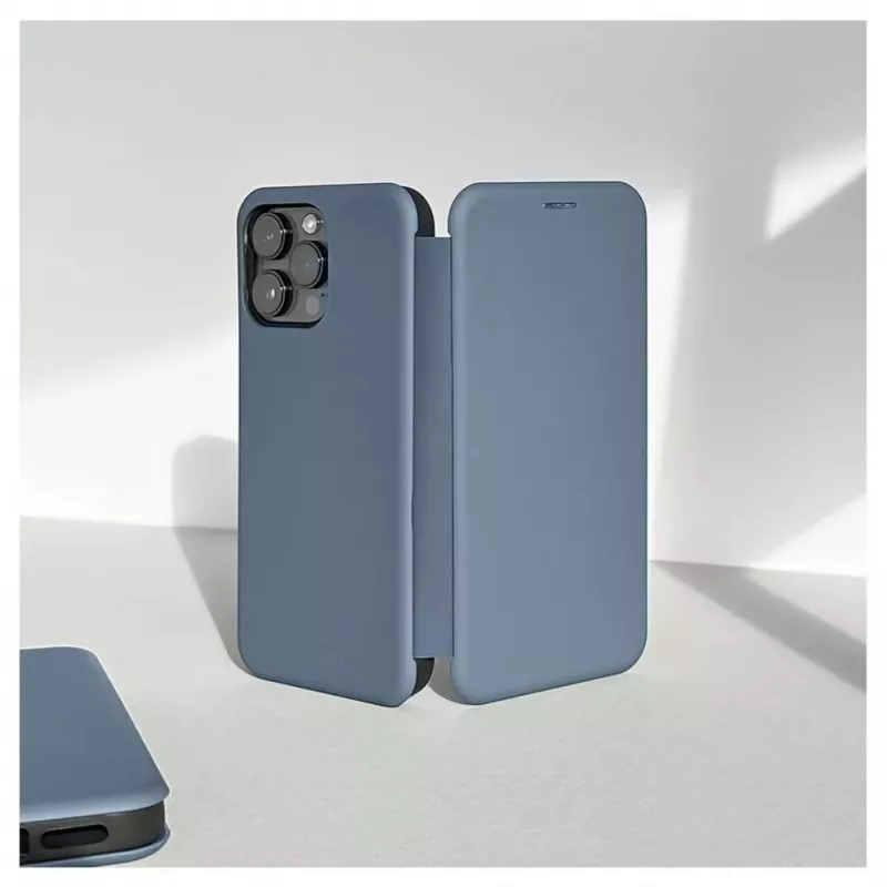 Evelatus Funda tipo libro para Apple iPhone 13 Pro azul oscuro
