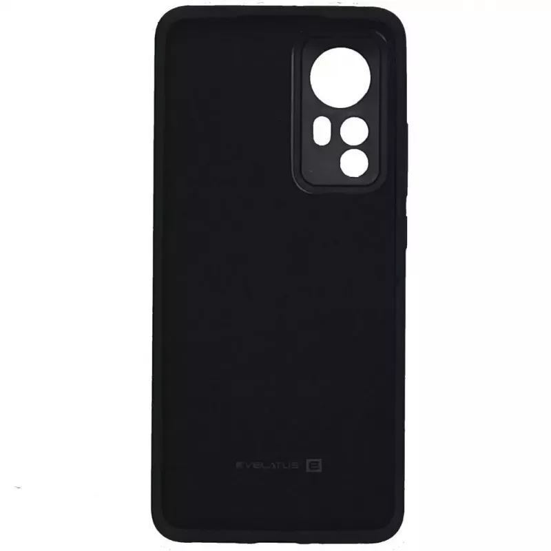 Evelatus Funda de silicona Premium Soft Touch para Xiaomi 12 Pro - Negro