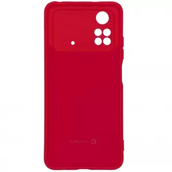 Evelatus Funda de silicona Premium Soft Touch para Xiaomi Poco X4 Pro 5G - Rojo