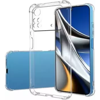 Evelatus Funda de silicona militar antichoque TPU para Xiaomi Poco M4 Pro - Transparente