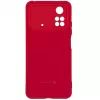 Evelatus Xiaomi Poco M4 Pro Funda de silicona Nano Soft Touch TPU Rojo