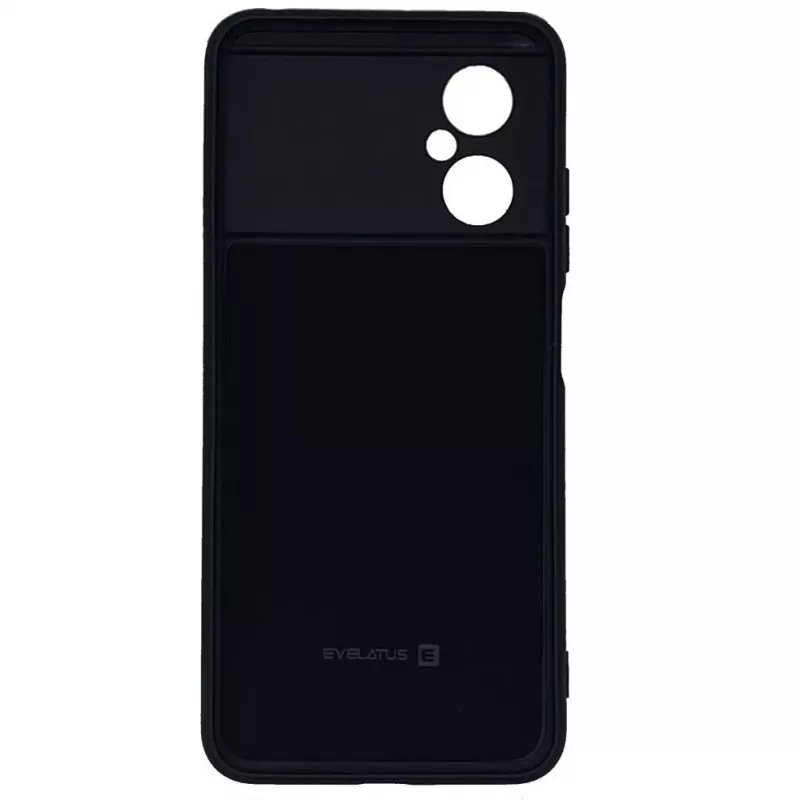 Evelatus Xiaomi Poco M4 5G Funda de silicona Nano Soft Touch TPU Negro