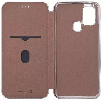 Evelatus Samsung Galaxy A21s Funda tipo libro Oro rosa