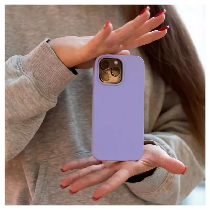 Evelatus Apple iPhone 14 Pro 6.1 Funda de silicona Premium Soft Touch morado claro
