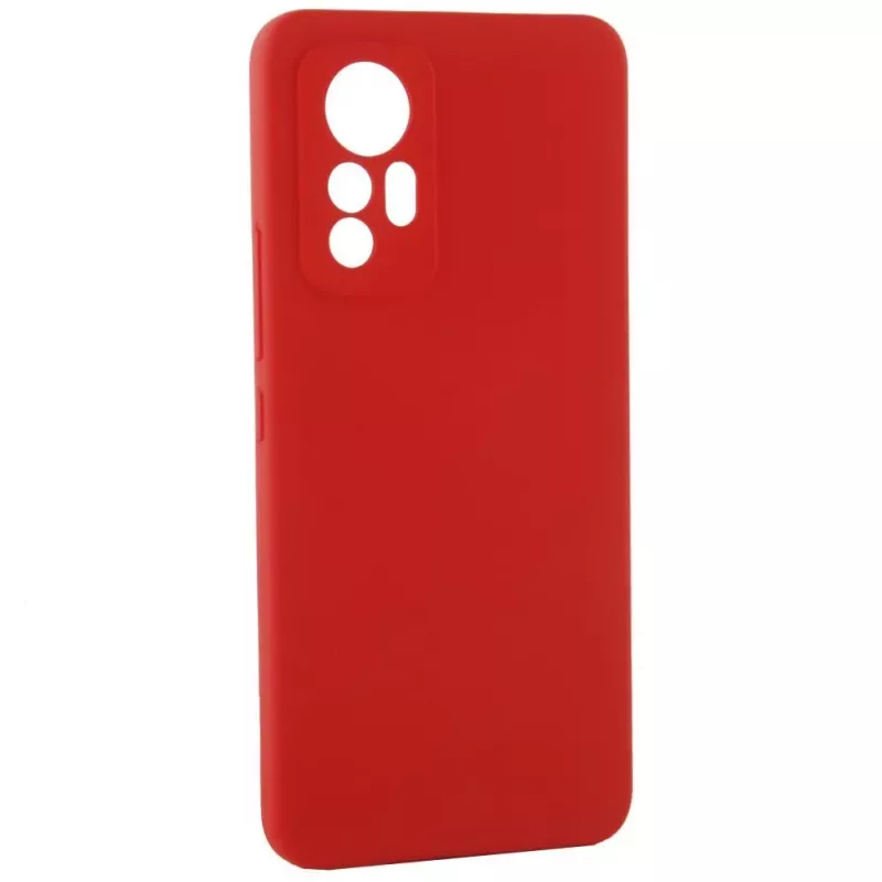 Evelatus Xiaomi 12 Lite Funda de silicona Premium Soft Touch roja