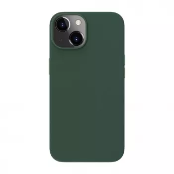 Evelatus Apple iPhone 14 funda de piel genuina con MagSafe verde oscuro