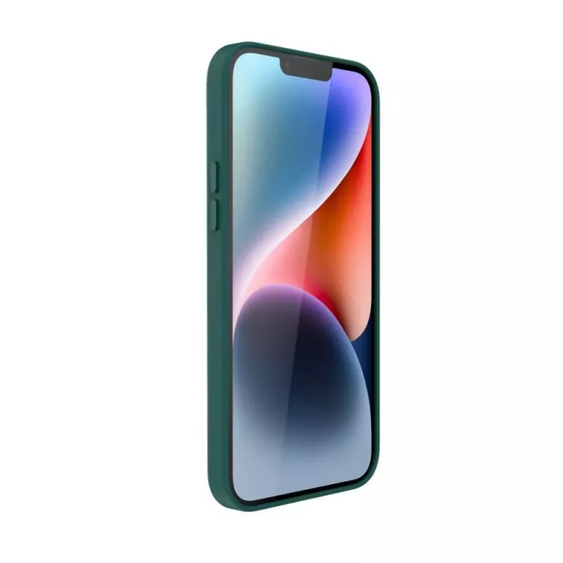 Evelatus Apple iPhone 14 Plus funda de piel genuina con MagSafe verde oscuro