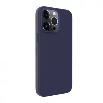Evelatus Apple iPhone 14 Pro Max funda de piel genuina con MagSafe azul