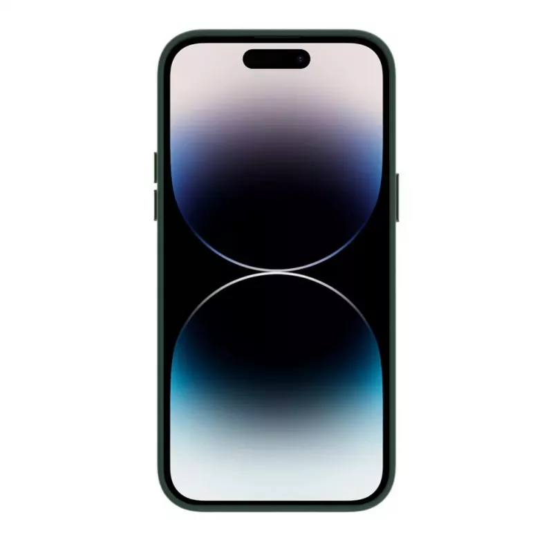 Evelatus Apple iPhone 14 Pro Max funda de piel genuina con MagSafe verde oscuro