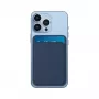 Evelatus Universal iPhone cartera de piel genuina MagSafe azul