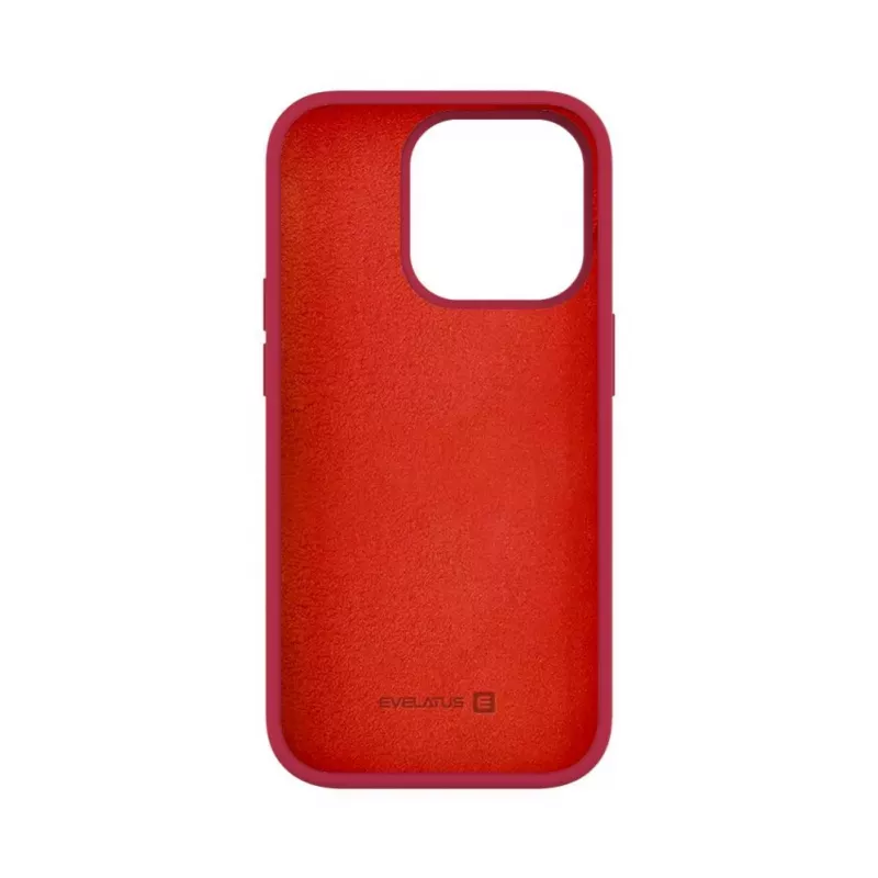 Evelatus Funda de silicona Premium Soft Touch para Apple iPhone 14 Pro 6,1 roja