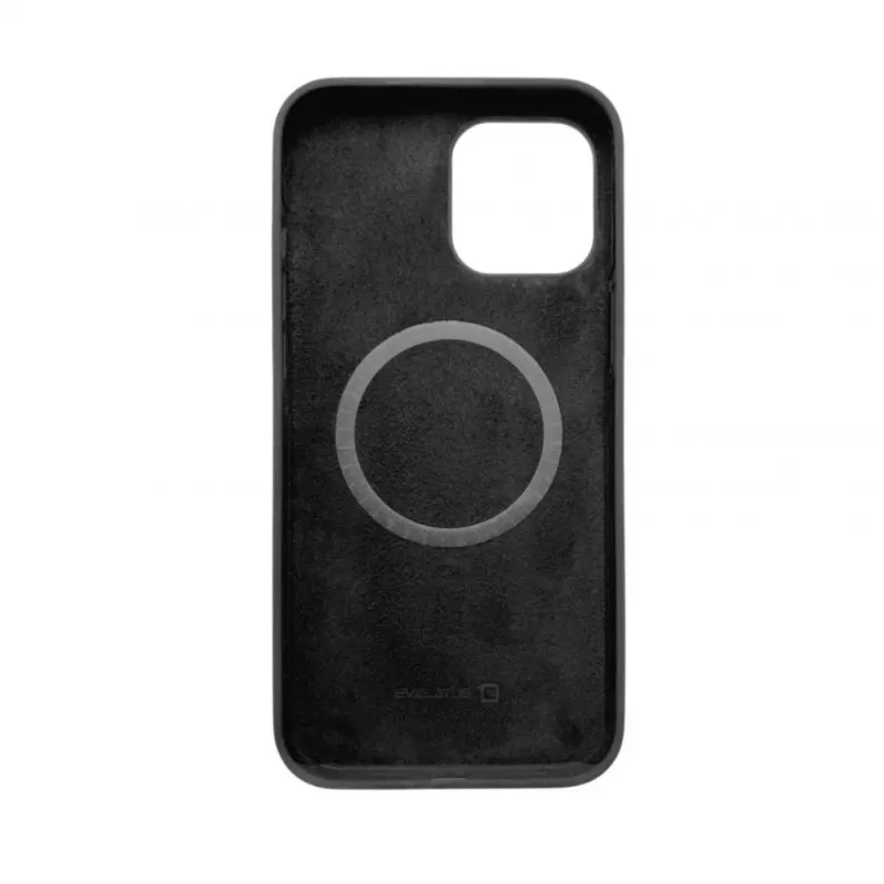 Evelatus Funda de silicona Premium MagSafe Soft Touch para Apple iPhone 12 Pro negra