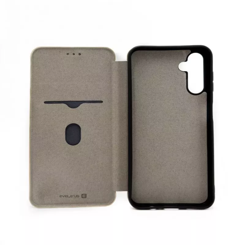 Evelatus Funda tipo libro para Samsung Galaxy A54 dorada