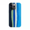 Evelatus Funda de silicona para Apple iPhone 13 Pro multicolor azul