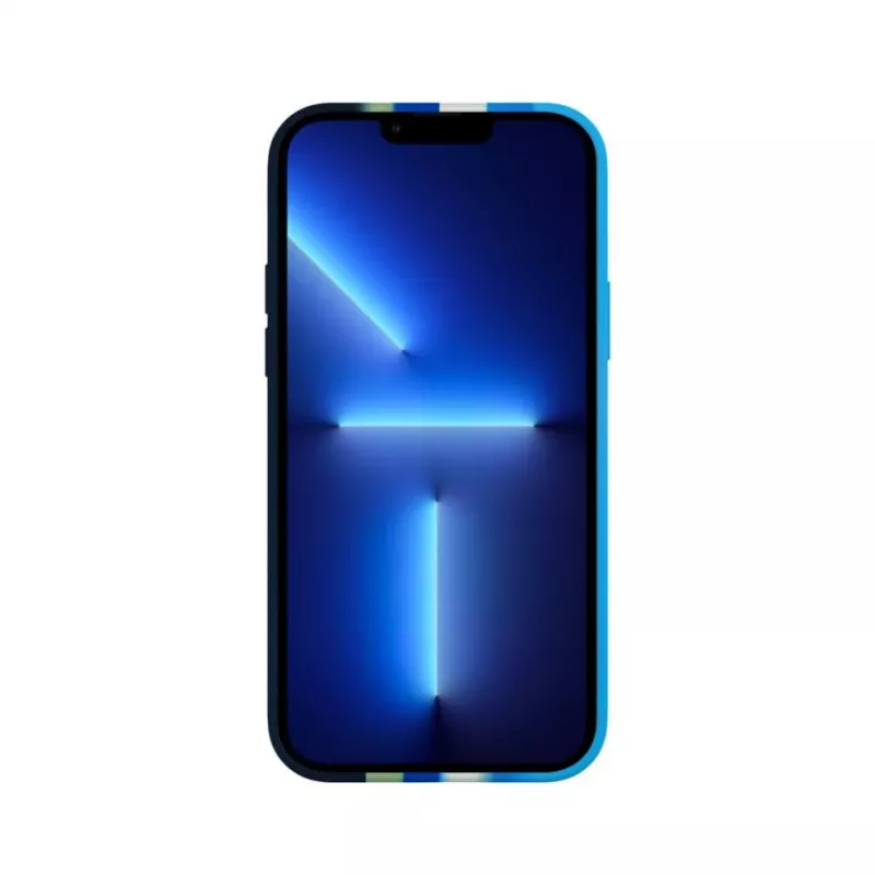 Evelatus Funda de silicona para Apple iPhone 13 Pro Max multicolor azul