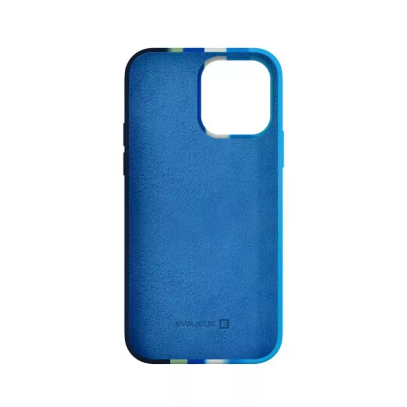 Evelatus Funda de silicona para Apple iPhone 13 Pro Max multicolor azul