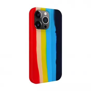 Evelatus Funda de silicona para Apple iPhone 13 Pro Max multicolor arcoíris