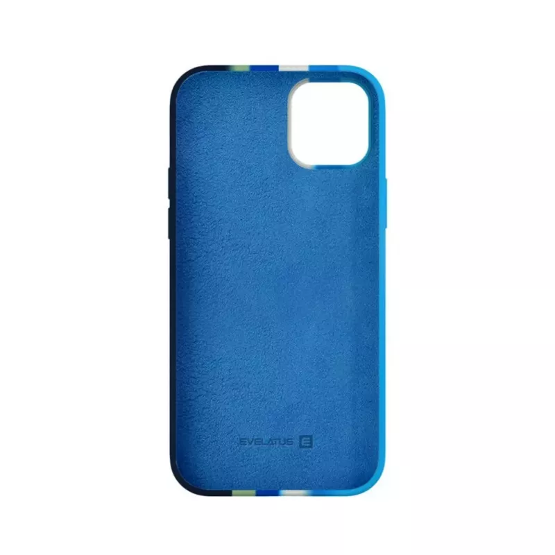 Evelatus Funda de silicona multicolor para Apple iPhone 14 azul