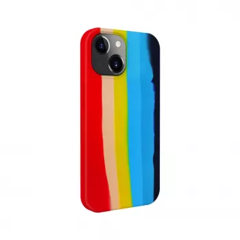Evelatus Funda de silicona para Apple iPhone 14 multicolor arcoíris