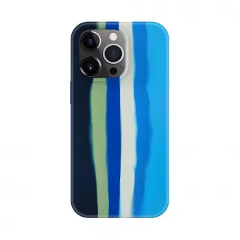 Evelatus Funda de silicona para Apple iPhone 14 Pro Max multicolor azul