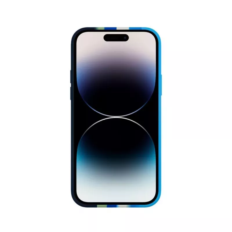 Evelatus Funda de silicona para Apple iPhone 14 Pro Max multicolor azul